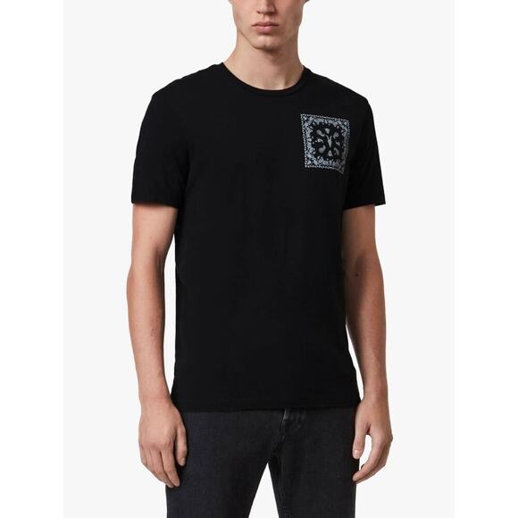 All Saints Badmanna Printed Tee Shirt In Black Size Small - Picture 1 of 12